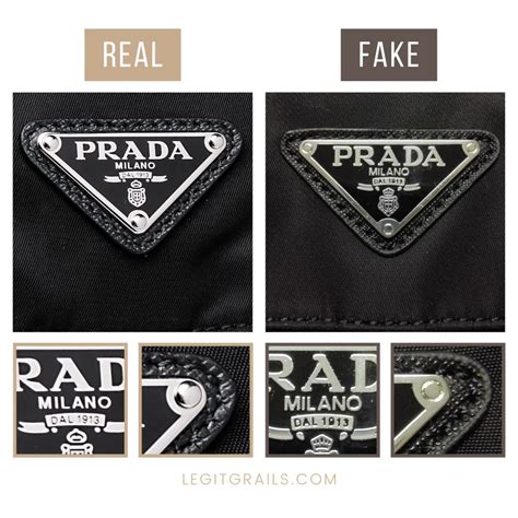 prada nylon fake vs real|More.